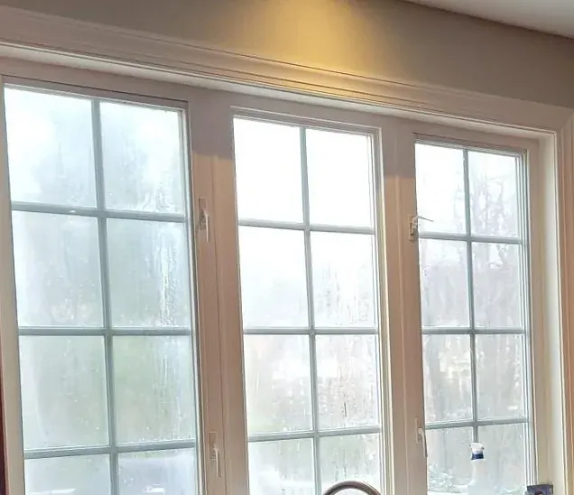 Kitchen window glass replacement, before replacement.