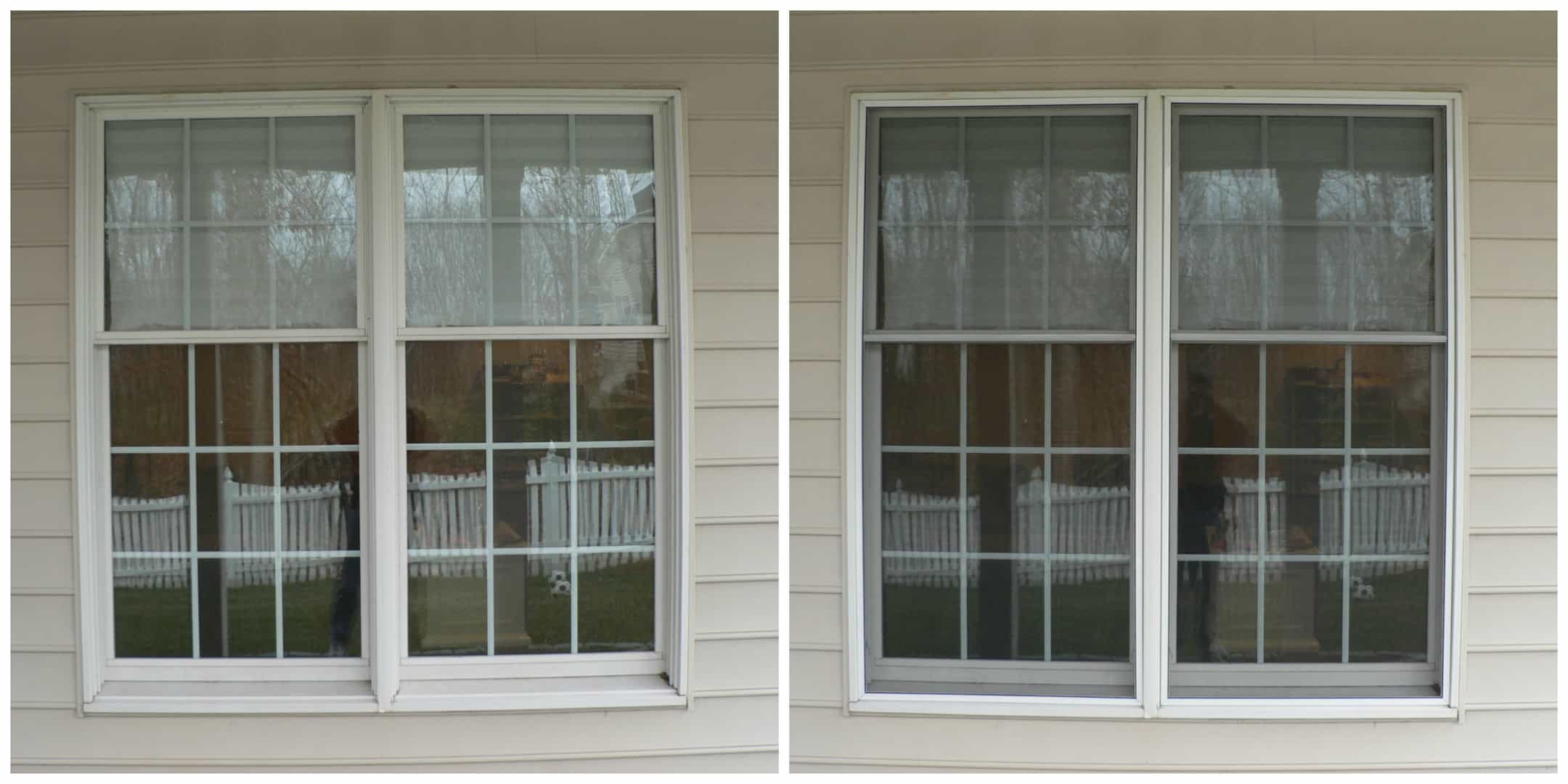 American Screen & Glass Screen Window-Before and After
